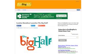 London Marathon Launches The Big Half! - RunBlogRun