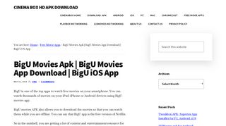 BigU Movies Apk | BigU Movies App Download | BigU iOS App