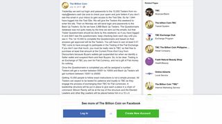 Yesterday we sent out login and... - The Billion Coin | Facebook