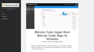 Bitcoin Code Login New Bitcoin Code Sign In Website