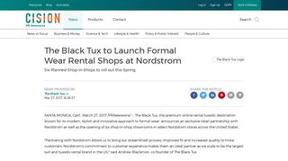The Black Tux to Launch Formal Wear Rental Shops at Nordstrom