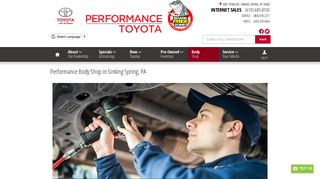 Body Shop | Auto Repair in Sinking Springs, PA | Performance Toyota