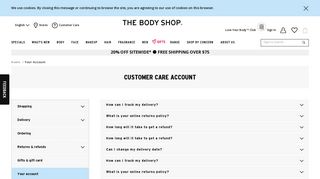 Your Account | The Body Shop®