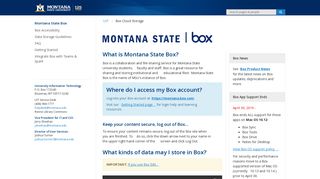 Box Cloud Storage - Box Cloud Storage | Montana State University