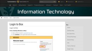 Login to Box | box | Services | Vanderbilt IT | Vanderbilt University