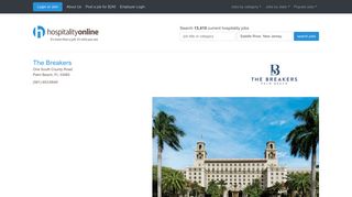 The Breakers, Palm Beach, FL Jobs | Hospitality Online