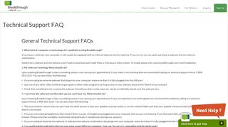 Technical Support FAQ | Breakthrough
