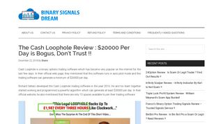 The Cash Loophole Review : $20000 Per Day is Bogus, Don't Trust !!