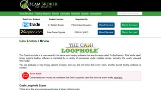 Scam Broker Investigator • Cash Loophole Review