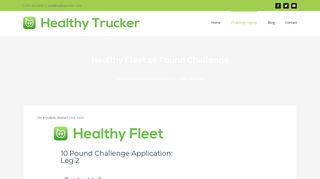 Challenge Signup - Healthy Trucker