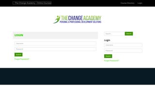 Login – The Change Academy – Online Courses