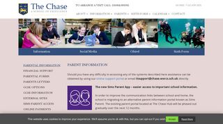 Parent Information | The Chase School