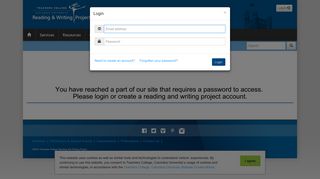 The Reading & Writing Project - Login