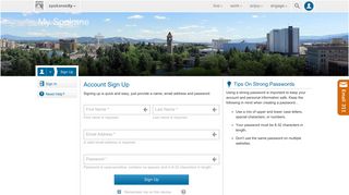 My Spokane Account Sign Up - City of Spokane, Washington