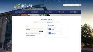 Account Log In | City of Kingman, AZ