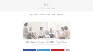 25 Backpocket Strategies to Find More Private Clients - Racheal Cook