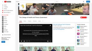The College of Health and Fitness Queensland - YouTube