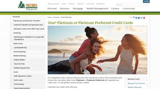 Visa Credit Card - Columbia Credit Union - Vancouver Washington