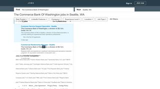 3 The Commerce Bank Of Washington Jobs in Seattle, WA | LinkedIn
