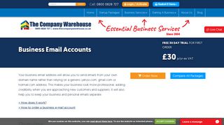 Business Email Accounts - The Company Warehouse