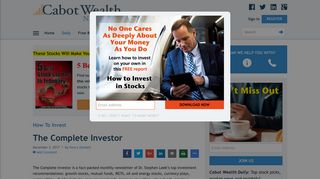 The Complete Investor - Cabot Wealth Network
