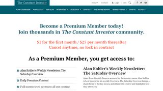 Join Alan Kohler's The Constant Investor Today · The Constant Investor