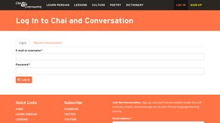 Log In to Chai and Conversation - Learn Persian with Chai and ...