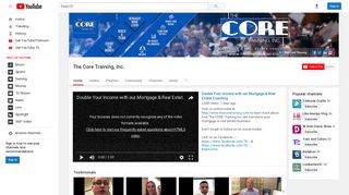 The Core Training, Inc. - YouTube