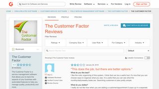 The Customer Factor Reviews 2019 | G2 Crowd