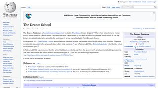 The Deanes School - Wikipedia
