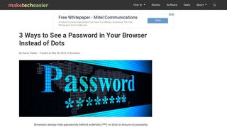 3 Ways to See a Password in Your Browser Instead of Dots