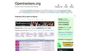 TheEmpire (TE) is Open for Signup! - Private Torrent Trackers & File ...