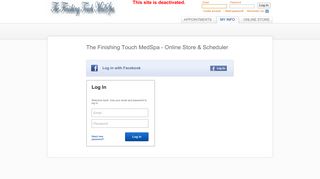 The Finishing Touch MedSpa Online - MINDBODY: Login