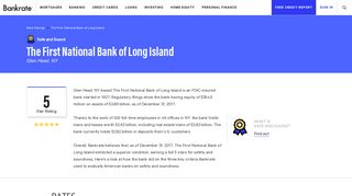 The First National Bank of Long Island Reviews and Ratings ...