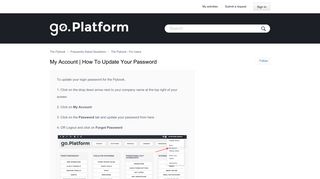 My Account | How to Update Your Password – The Flybook