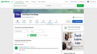Christmas Tree Shops Employee Benefits and Perks | Glassdoor