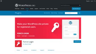 Force Login | WordPress.org