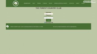 The Forest Country Club: Member Login