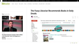 The Fussy Librarian Recommends Books in Daily Emails - Lifehacker