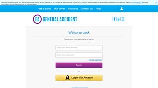 Sign in to your My account - General Accident