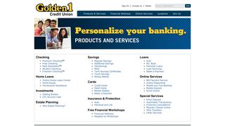 Golden 1 Credit Union | Products and Services