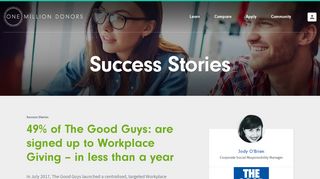 49% of The Good Guys: are signed up to Workplace Giving – in less ...
