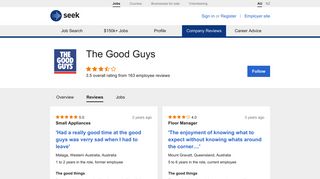 The Good Guys employee ratings and reviews | SEEK