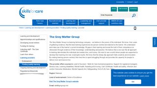The Grey Matter Group - Skills for Care