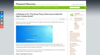 2 Methods to Fix “The Group Policy Client service failed the logon ...