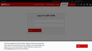 Log In | Fitness & Training | Gym | UFC GYM
