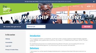 Members Membership Agreement | The Gym Group