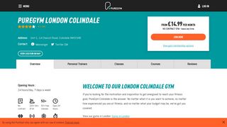 24 Hour Gyms in London Colindale from £14.99 | PureGym