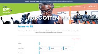 Forgotten Password And Pins| Login | The Gym Group