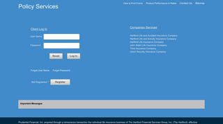 Policy Services- Login